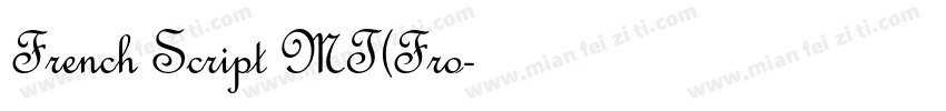 French Script MT(Fro字体转换